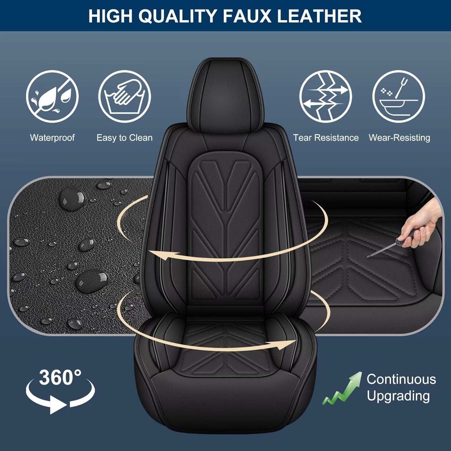 DISUTOGO フルセット カーシートカバー Subaru Outback 2007-2025に