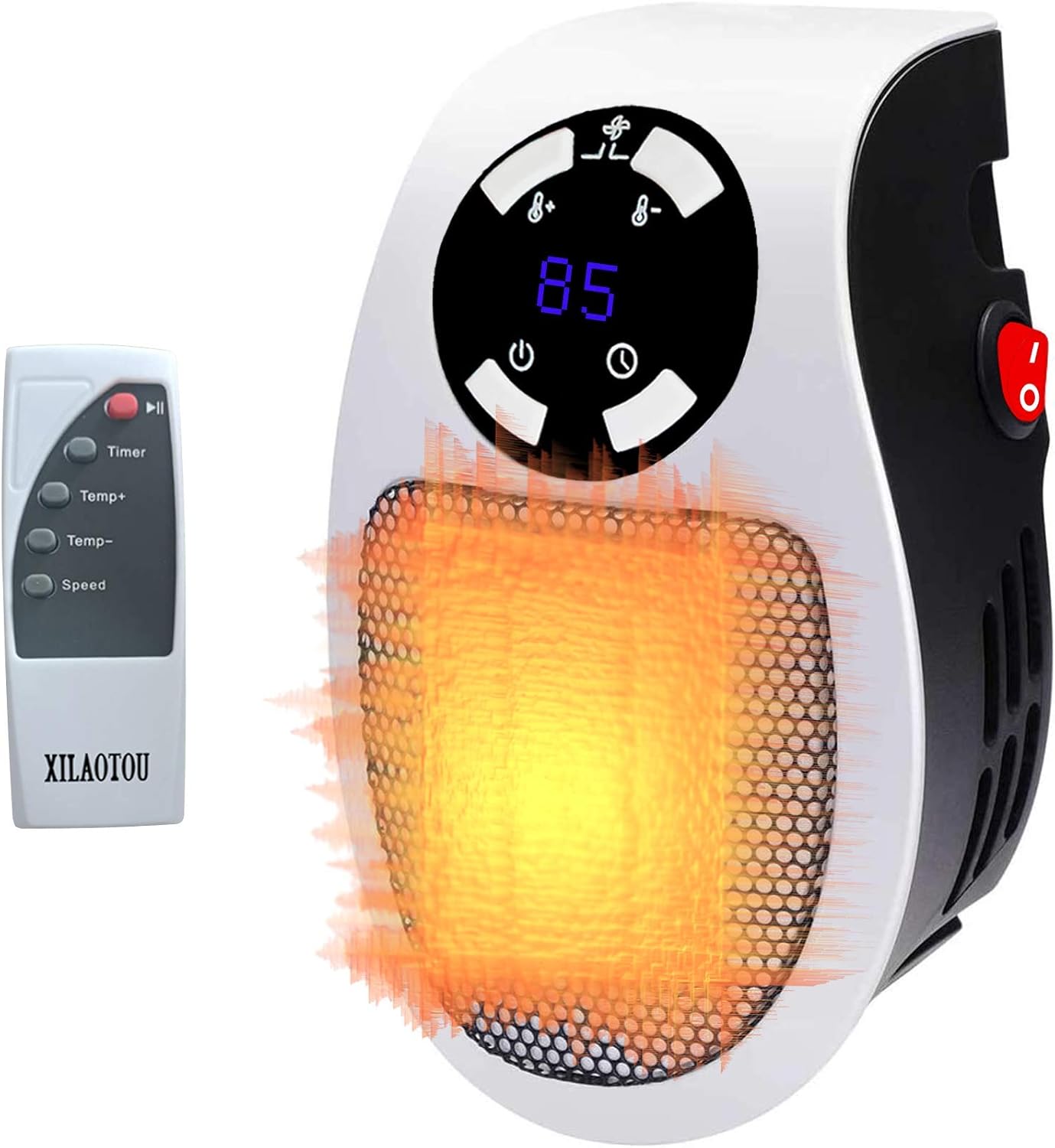 500W Space heater, with LED display Space heaters for indoor use, wall socket heater