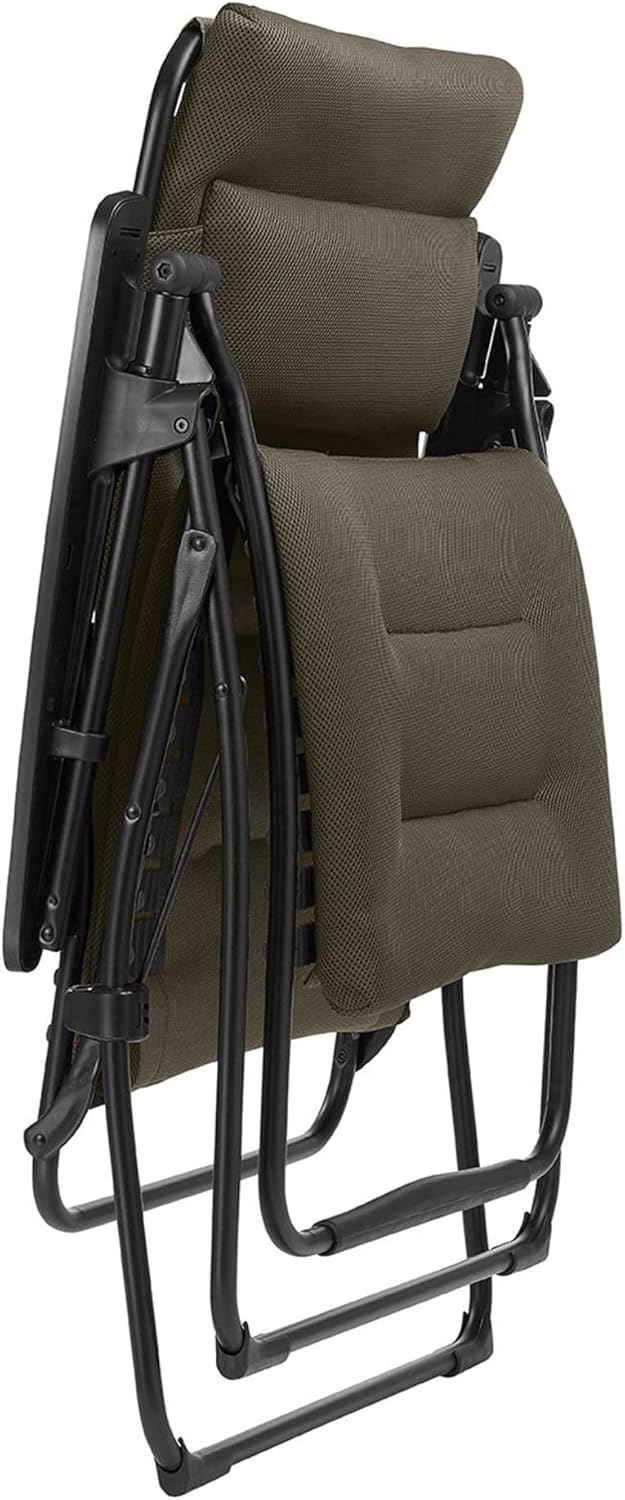 Lafuma LFM3123-7057 Futura Batyline XL Air Comfort Zero Gravity Chair, Portable Outdoor Recliner Chair with Resistance Lever, Taupe