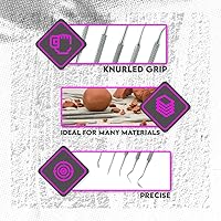 Vista 3 de SE Juego de 12 talladores de cera de acero inoxidable, herramientas de escultura de cera y arcilla, kit de tallado de doble extremo para modelar