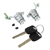 X AUTOHAUX Door Lock Cylinder Kit with 2 Keys for Honda CR-V 2002-2006 for Honda Element 2003-2011 Front Left Driver Side Door Lock 72185-S9A-013 72185-S9A-003 72145-S9A-013 72145-S9A-003