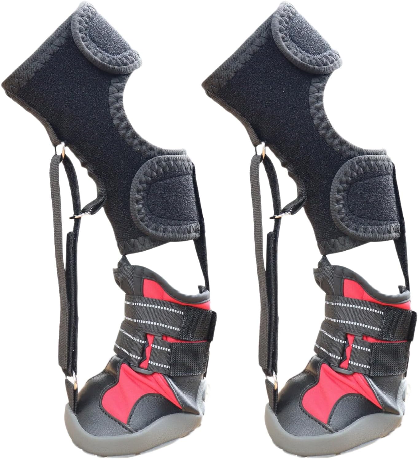 1 / 2Pcs Not Knuckling Boot Brace Dog Dragging Paws Corrective Shoe to Safely Lift Toes Foot Brace with Reel Corrective Shoes