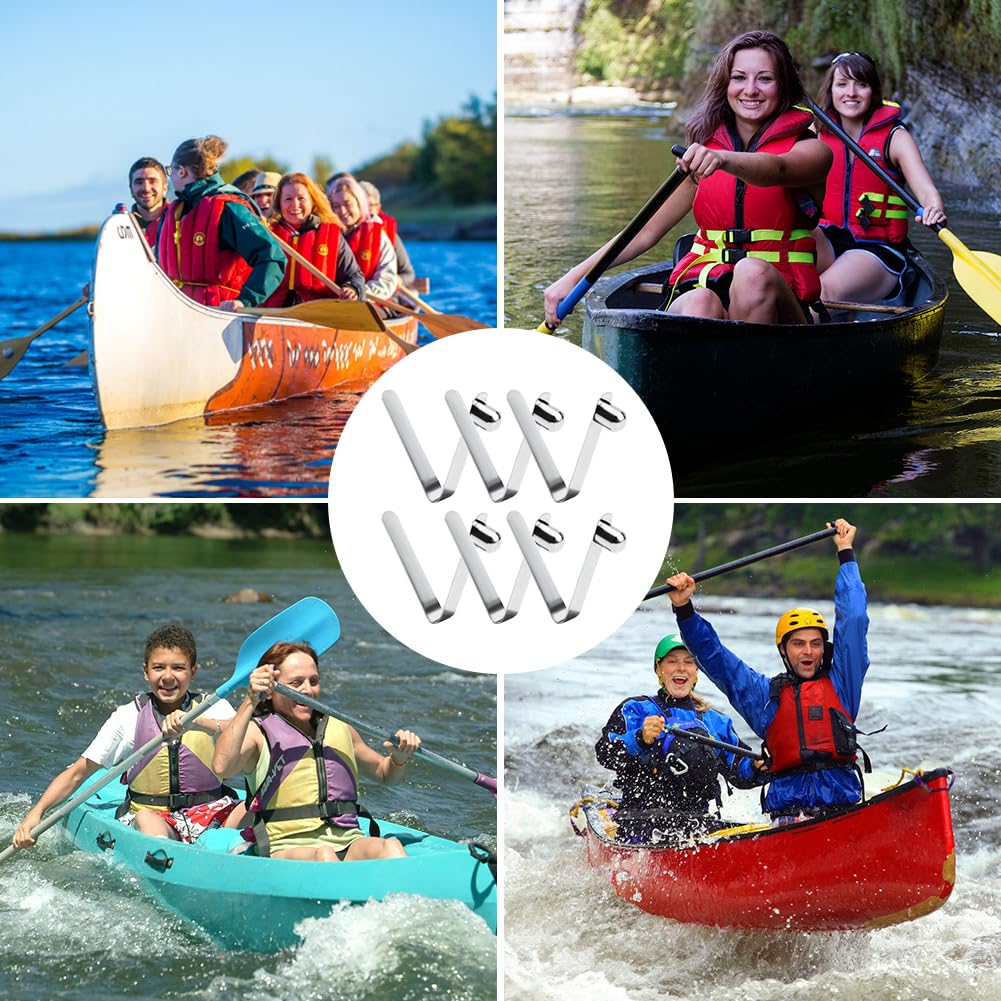 Clips de Resorte para Kayak,Clip de Resorte con Botón,Clip de Resorte para Kayak,Clip de Resorte Tienda,Kayak Paddle Tienda Primavera Botón a Presión Clips,para Paleta de Kayak o Tubo de Bloqueo