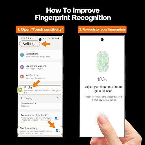 Miniatura 4 de Protector de pantalla de vidrio templado para Samsung Galaxy S24 Ultra, protector de lente de cámara grado mil, inastillable, marco de instalación