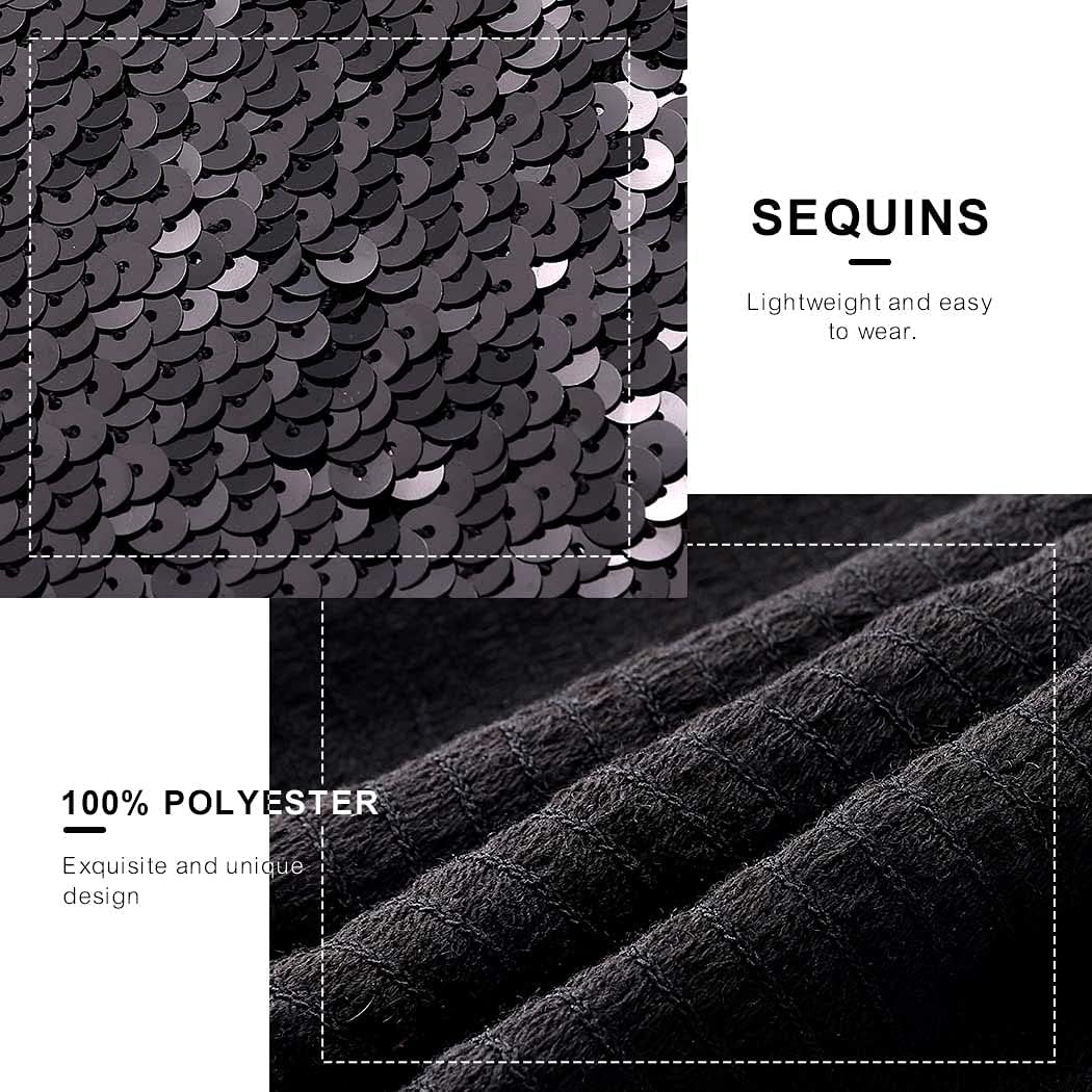 Kakaco Sparkly Strapless Crop Top Glitter Sequin Tube Top Party Clubwear Top for Women and Girls - Image 6