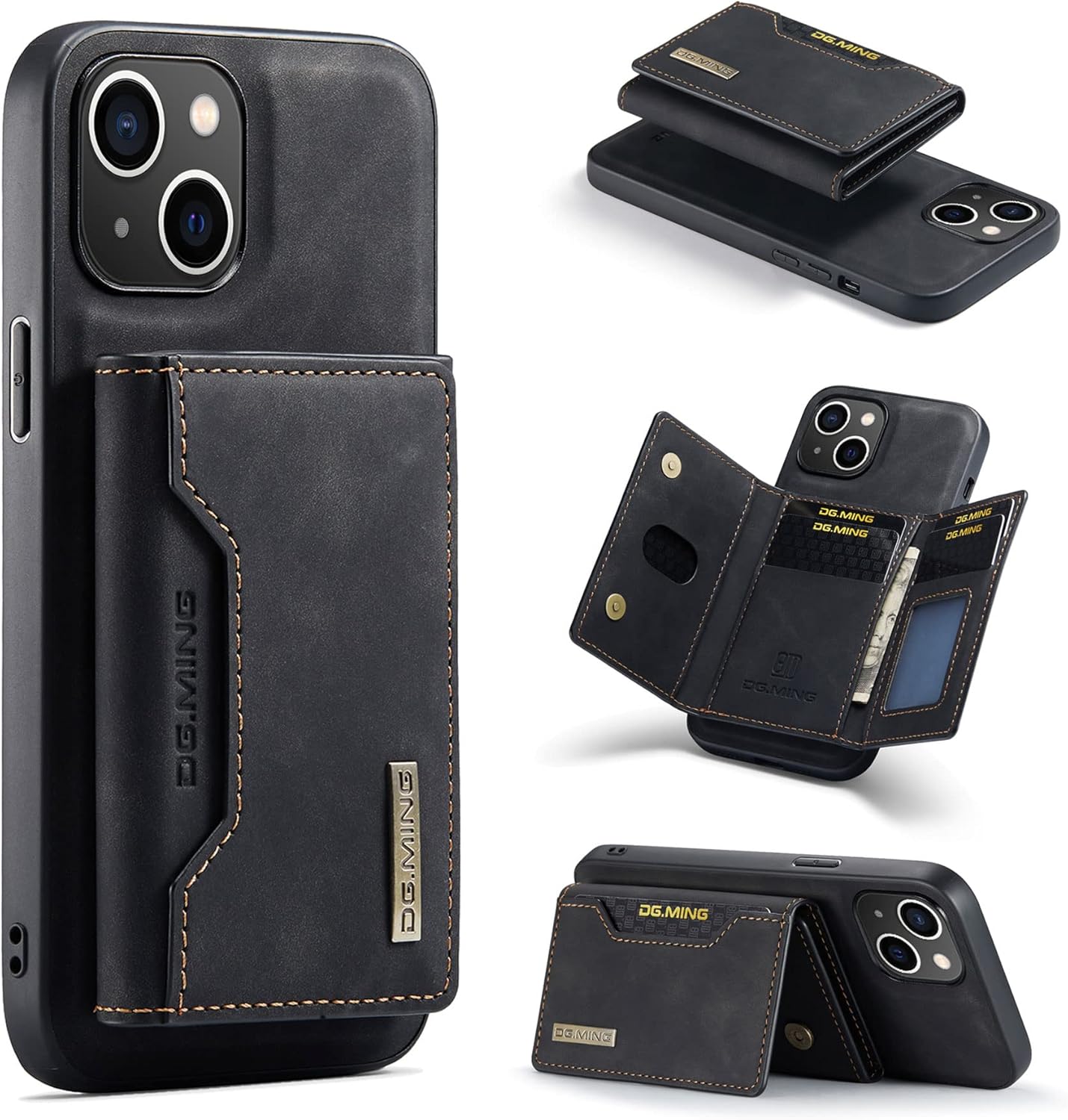 Leder Handyhülle IPhone 12/13 Mini - Flip Case Mit Kartenfächern Und Standfunktion