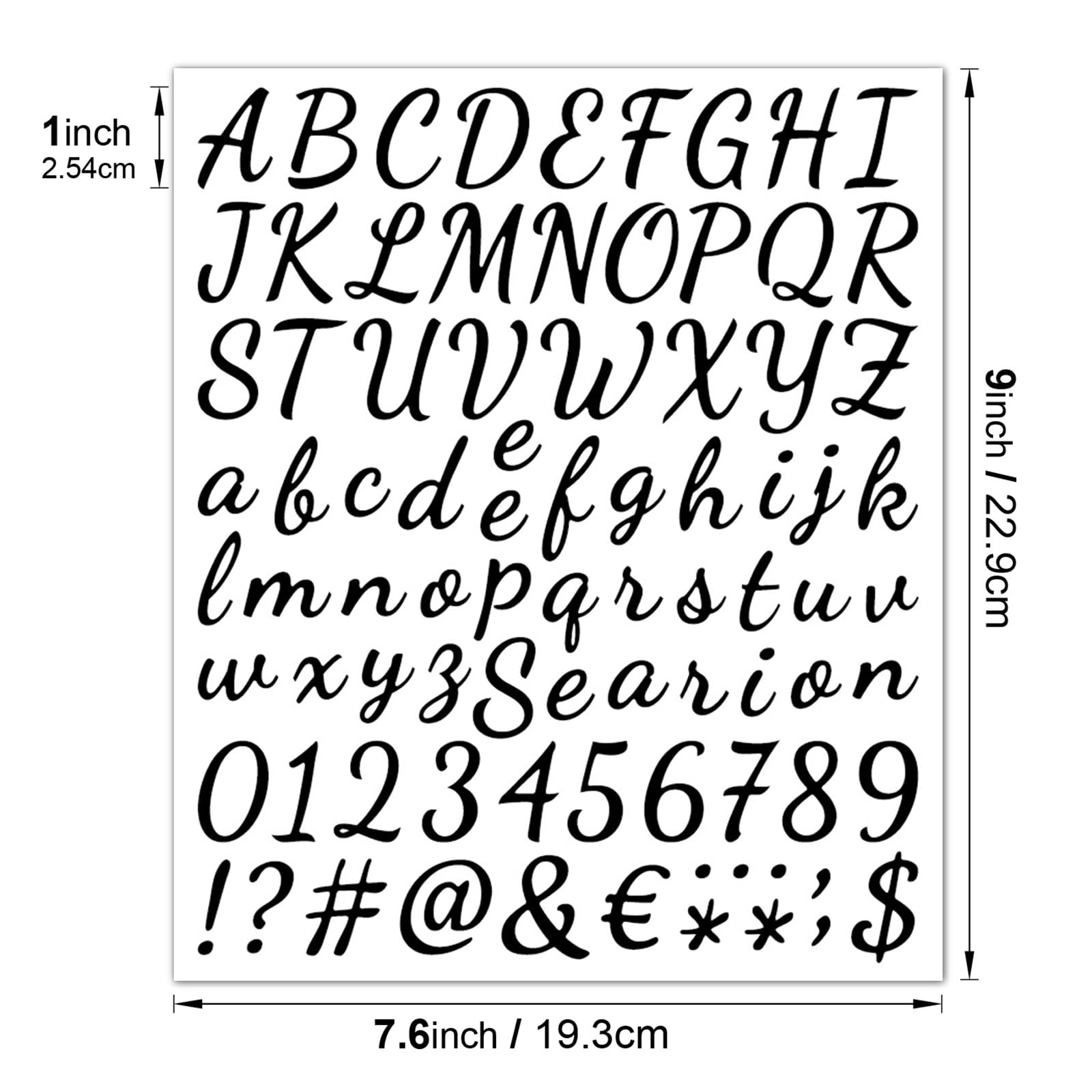 8 Fogli Lettere Adesive Grandi - 2.5cm E 5cm, Vinile Impermeabile, Bianco - Foto 7