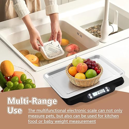 Miniatura 6 de Helsevesen Báscula digital de precisión para animales pequeños (66.1 lbs/0.07 oz; 66 libras/0.1 oz), báscula de cocina, báscula postal, báscula de