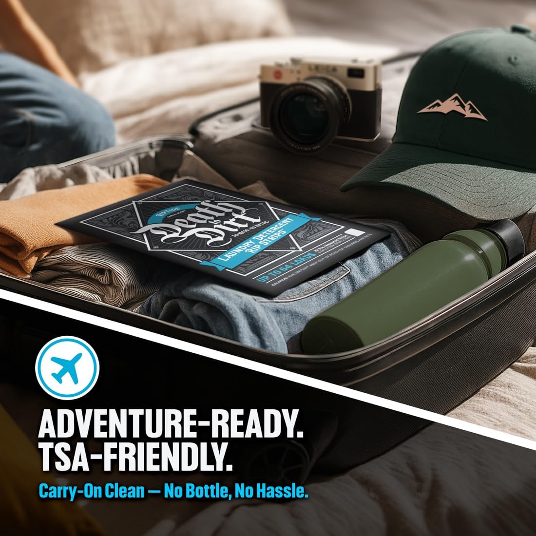 Death to Dirt Laundry Detergent Sheets, 192 Loads, Tough on Stains and Odors, Gentle on Skin and Fabric, Plant-Based & Eco-Friendly, RipTide Ocean Scent, 32ct (3 Pack) - Image 6