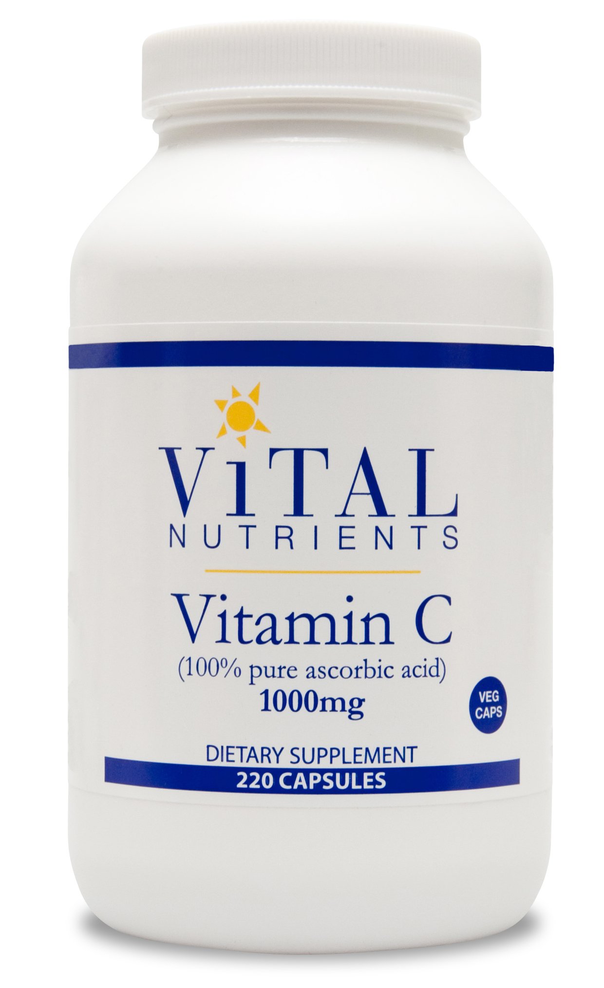 Vital Nutrients Vitamin C 100% Pure 1000mg 220 Capsules