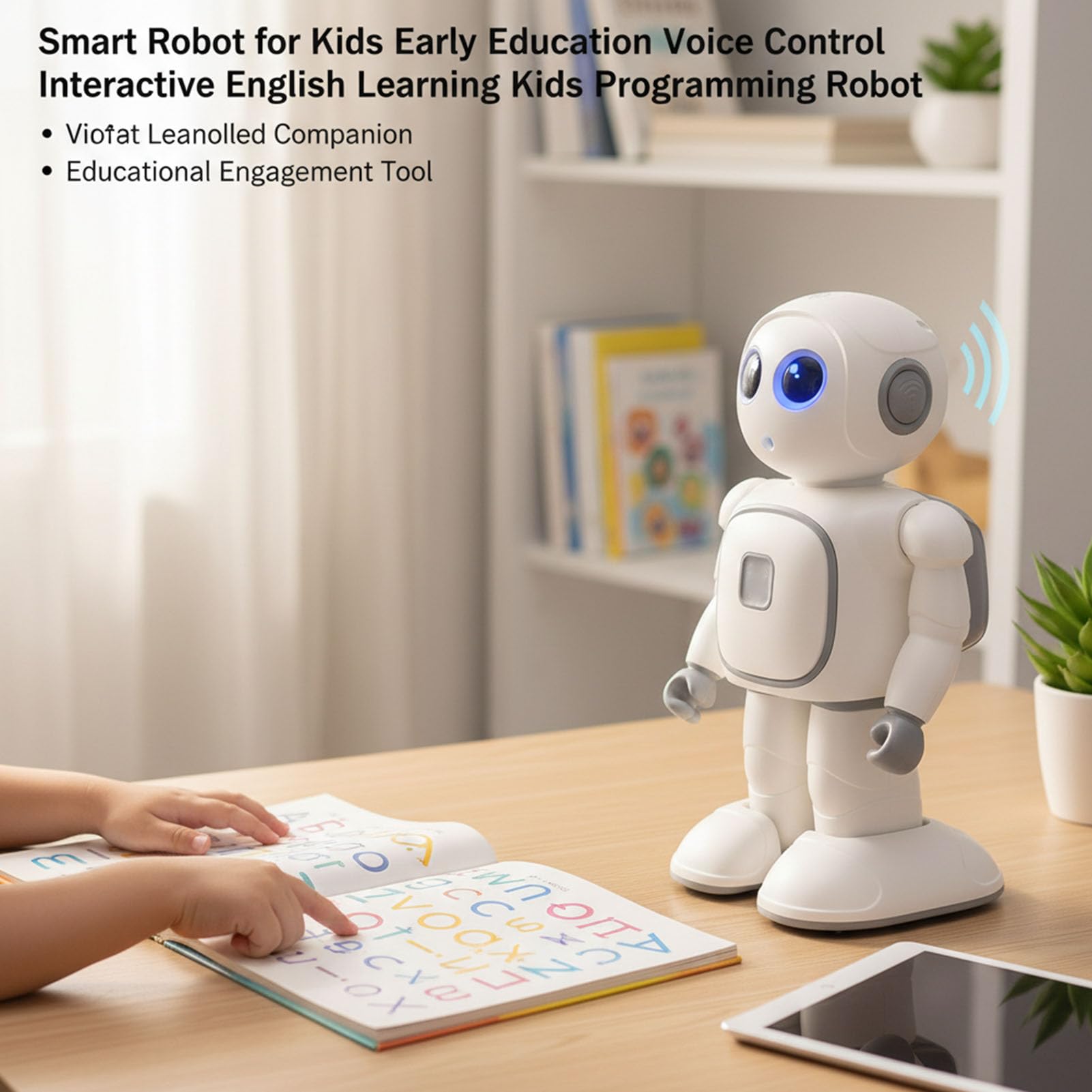 Robot Educativo para Niños R8Pro, Robot de Programación con Control de Voz, Inteligente Interactivo de Aprendizaje en Inglés para Educación Temprana