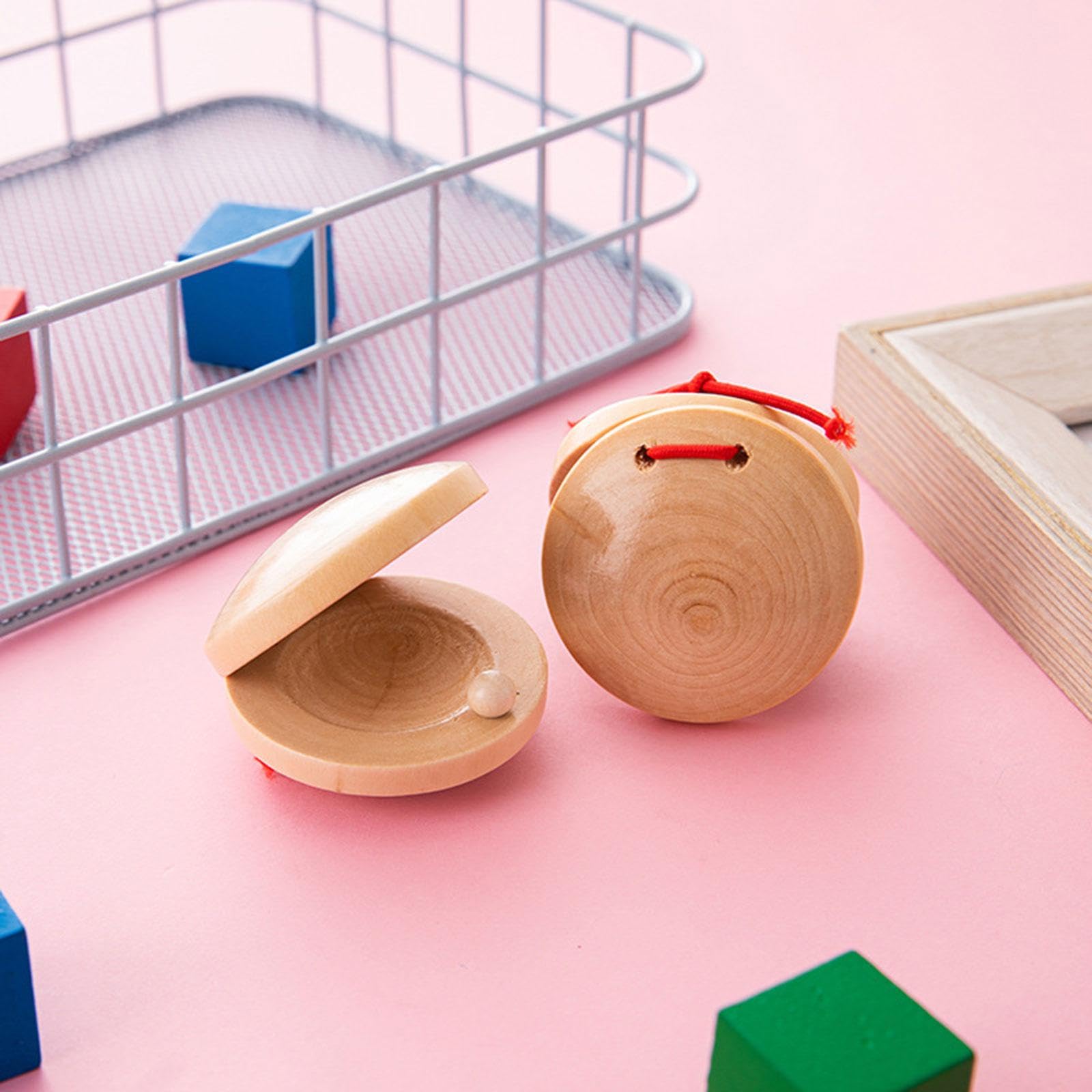 Juego de 5 12 castañuelas españolas de mano para niños pequeños y adultos