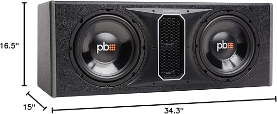 Powerbass Powerbases 10 Dual Subwoofer Enclosure Sound System (PSWB102)
