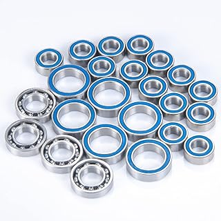 BRKRC 24Pcs Metal Wheel Hubs Axle Rubber Sealed Ball Bearing Kit for Element RC Enduro Sendero 1/10 RC Car Model Parts