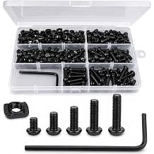 252PCS M5 T Nuts and T-Slot Bolts Extrusion Accessories Kitwith M58-20mm Hexagon Socket Screws, T Nut and AllenWrench Compatible with 2020 Series Aluminum Extrusion