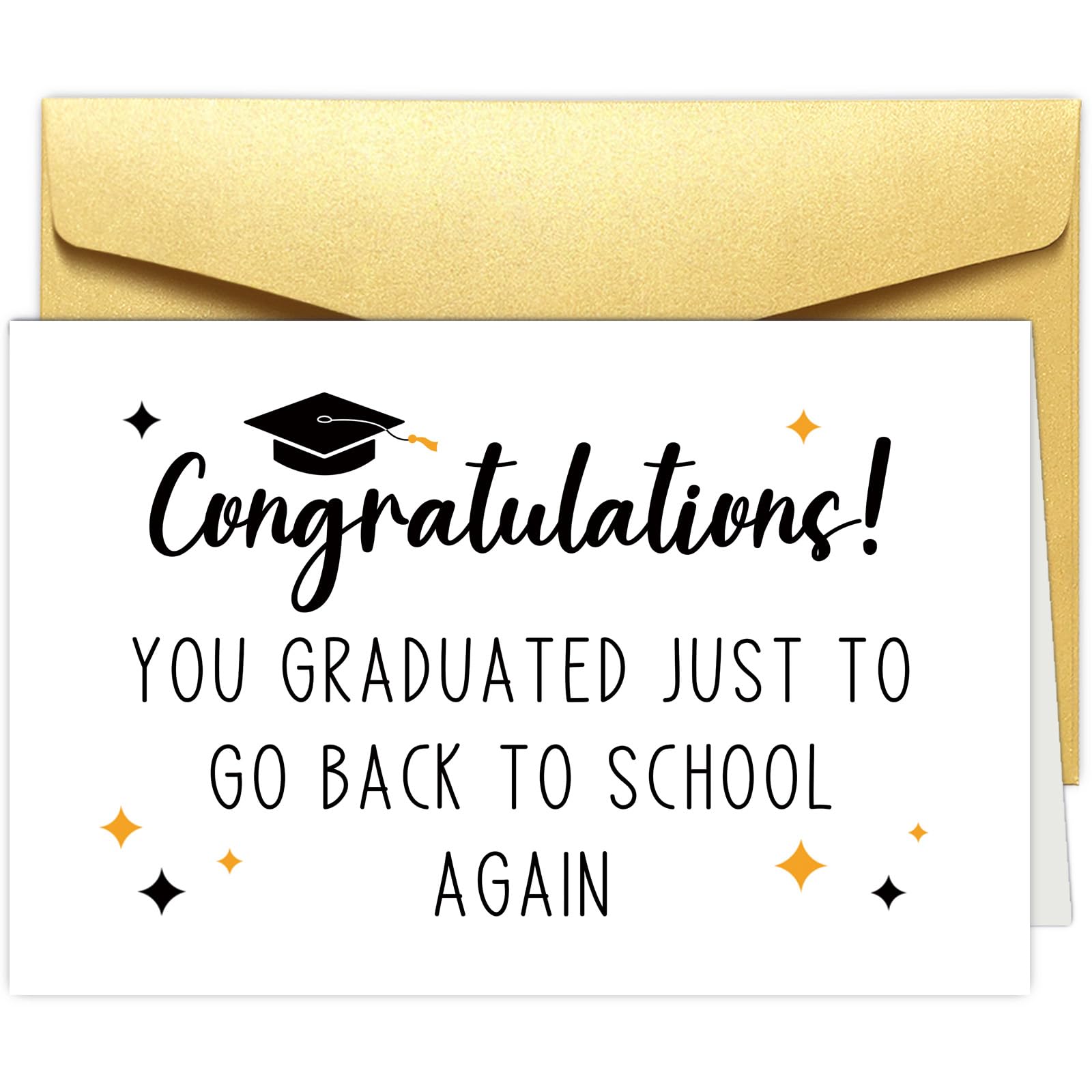 Obbyidk Hilarious High School Graduation Card, Funny Congratulations Gift for Graduate, Just to Go Back to School Again