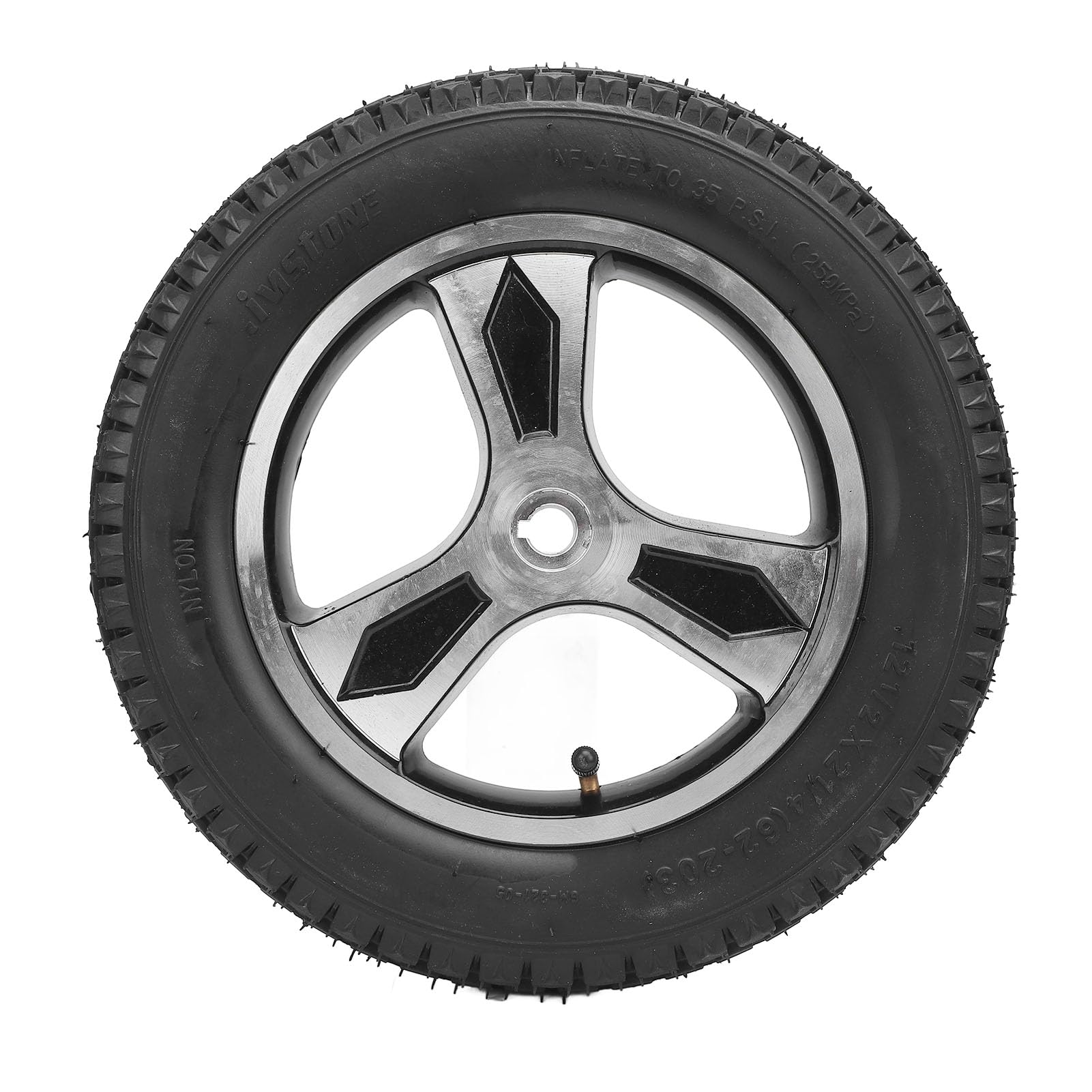 Heavy Duty 12 Inch Scooter Wheel Hub Tyre with Anti Slip Rubber & Aluminum Alloy for Electric Bikes, Mini Dirt Bikes, Ideal for Various Terrains