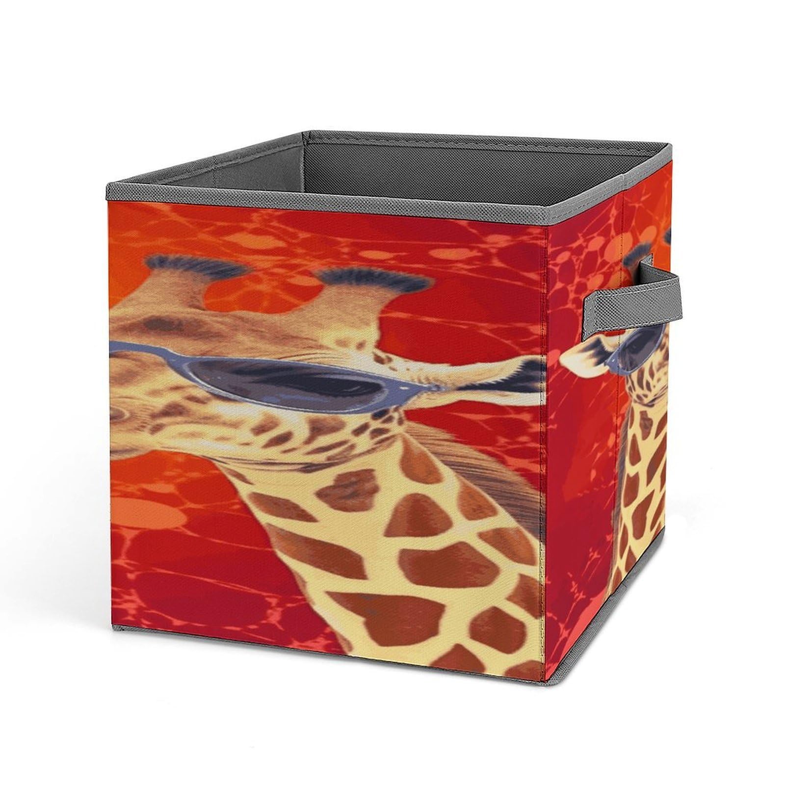 Fekiloot Style Giraffe Wearing Sunglasses Storage Bins Storage Baskets
