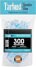 Tarbust Slender 300 Filtre Cigarette Anti Goudron et Nicotine pour Tailles et Minces size, 300 par Paquet, Filtre Anti Goudron, Embout Cigarette Tabac, 6.6-7.1mm