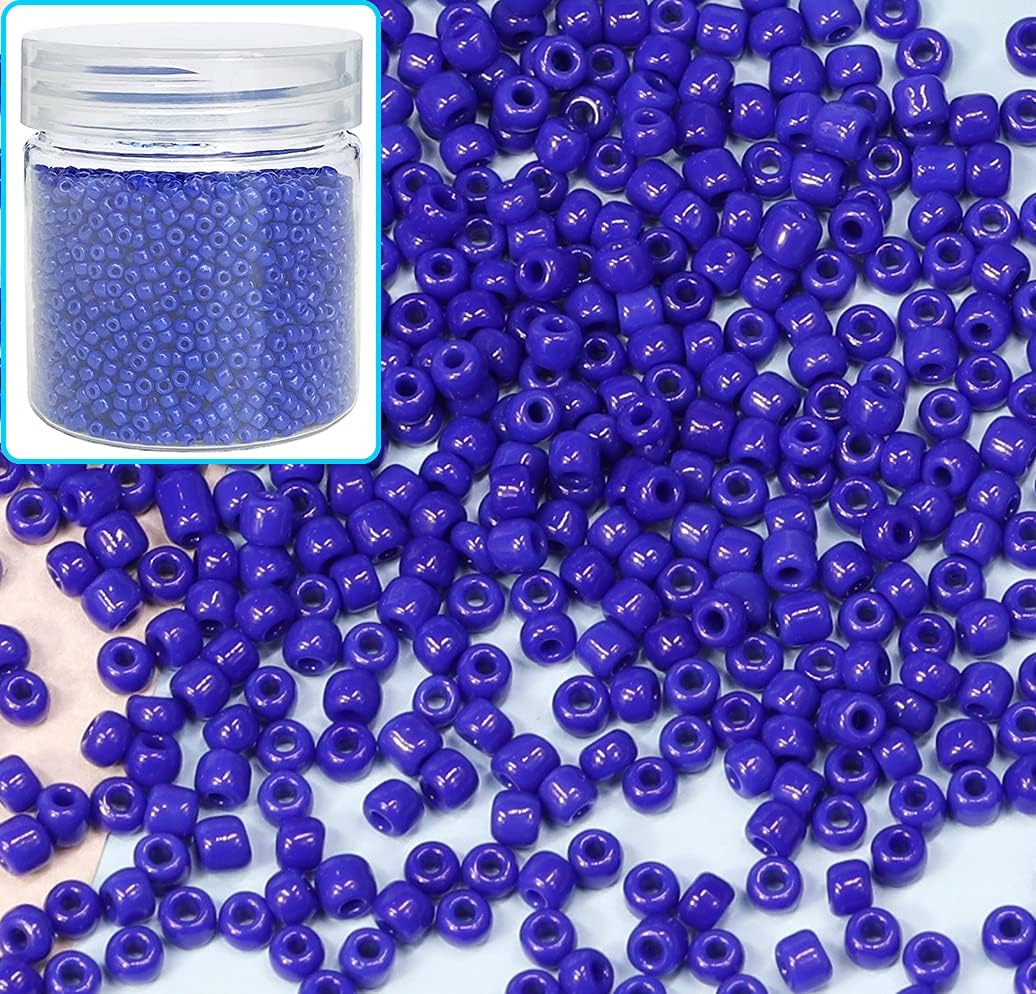 Bala&Fillic Size 3mm Dark Blue Color Seed Beads 4000pcs/100 Grams