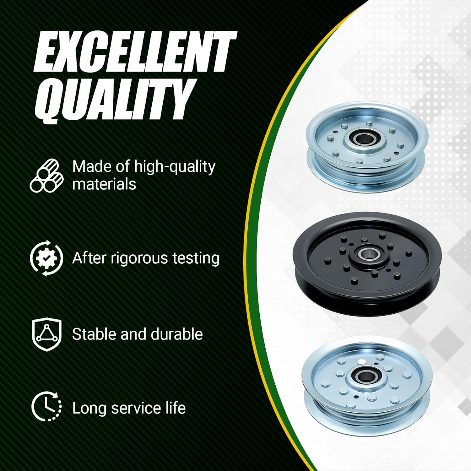 Idler Deck Pulley Compatible with John Deere Zero-Turn Lawn Mower Z425 Z435 Z445 with 48" 54" Deck Replace for AM135526, AM128118, AM143737 AM136693