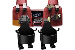 3-in-1 Extra Cup Holder for Car Backseat: Sip, Store, and Hang with Ease