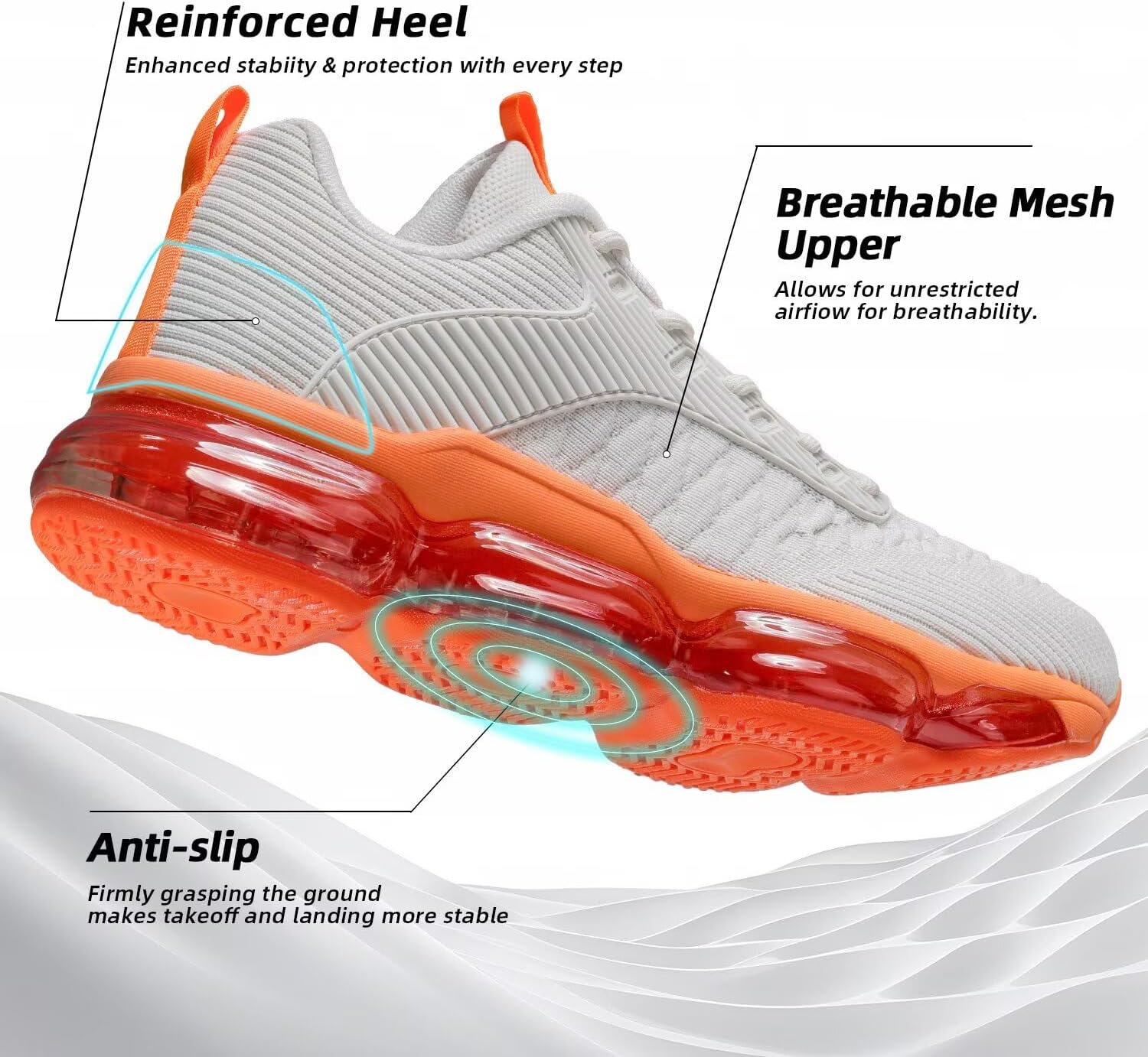 Womens Walking Running Shoes Air Cushion Breathable Fashion Tennis Sneakers Mesh Workout Casual Athletic Sports Gym