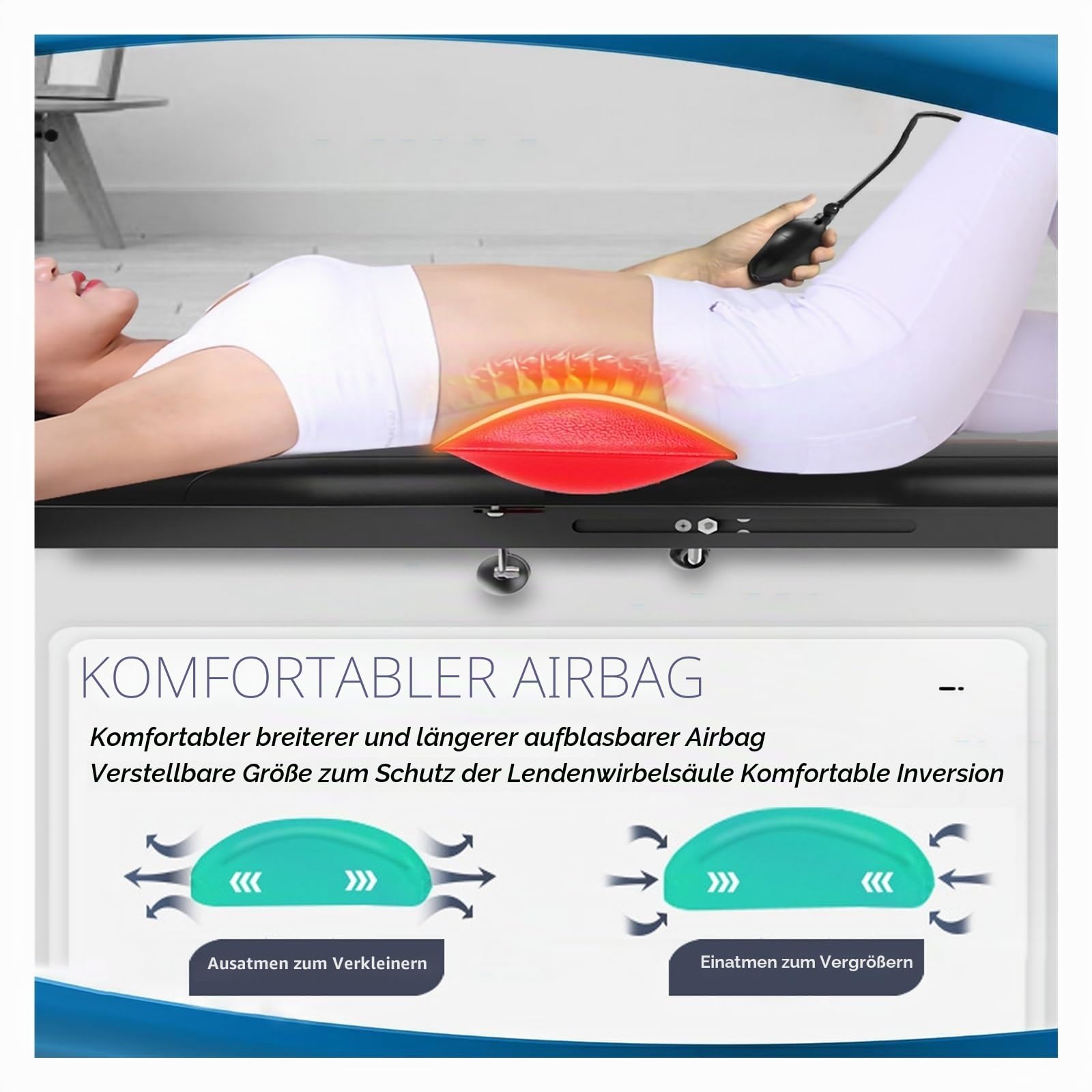 Home Rücken Stretching Zug Bank, Rücken-Stretch-Bank Mit Zervikalen Traktion, Rücken-Stretch-Dekompression Bank, Verstellbare Rücken-Stretch-Maschine, 330 Lbs Kapazität