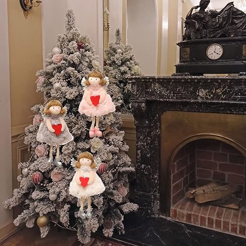 Miniatura 7 de 3 colgantes de muñeca de ángel, colgante de muñeca de ángel colgante de Navidad, adornos de ángel para fiesta de Navidad, Año Nuevo, fiesta de