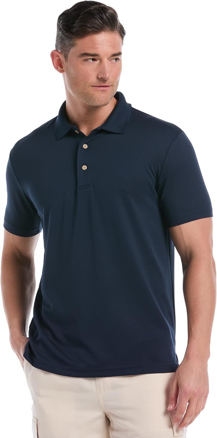 Cubavera Men's Essential Textured Performance Polo Shirt, Moisture-Wicking Technology, Regular Fit