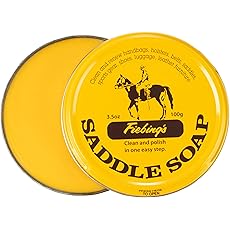 Fiebing's Yellow Saddle Soap for Leather (12 oz Tin) - Leather Cleaner & Conditioner to Soften, Protect & Restore Leathercraft - Leather Soap for Car Seat, Couch, Shoe, Purse, Boot, Bag, & Saddles
