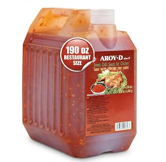 Aroy-D Thai Sweet Chili Sauce 11.9 lb 190 Oz, Bulk Size for Food Services, Restaurant and Party
