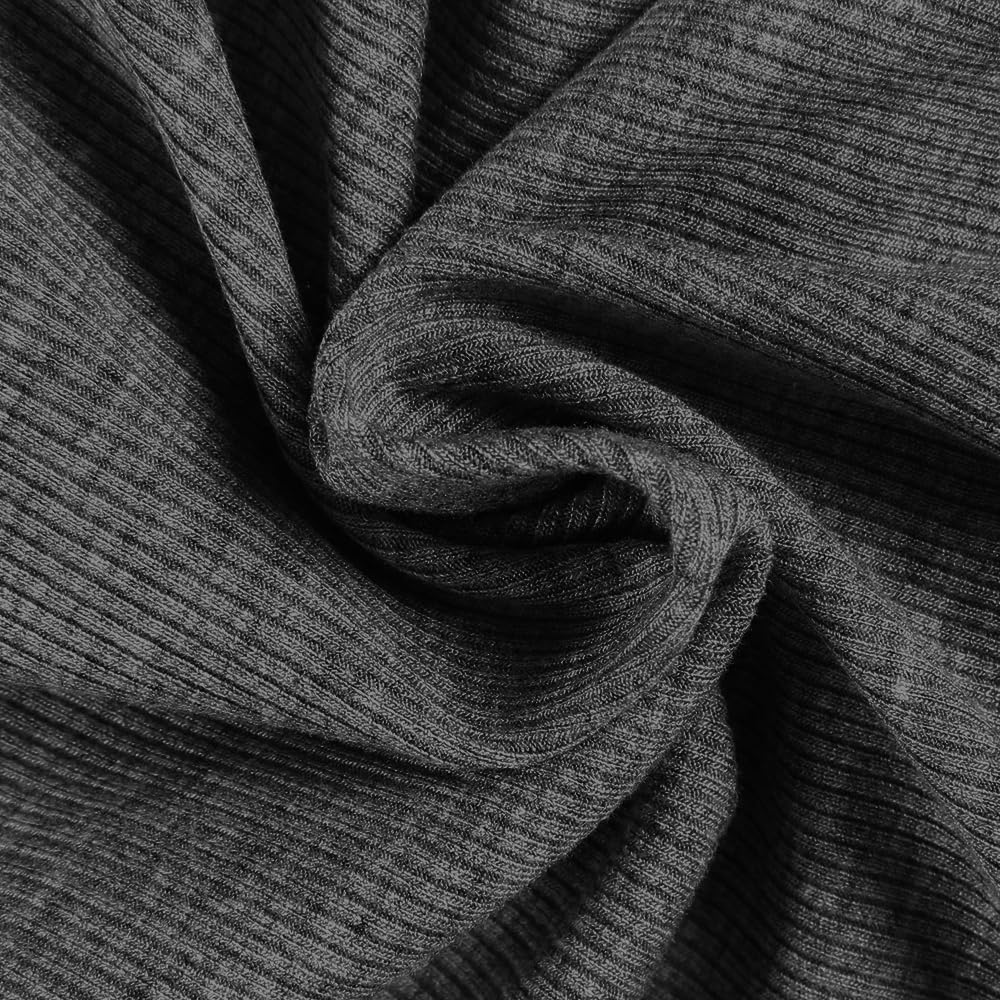 Roselux Womens Long Sleeve Stretch Crewneck Ribbed T-Shirt Fitted Casual Basic Tops - Image 4