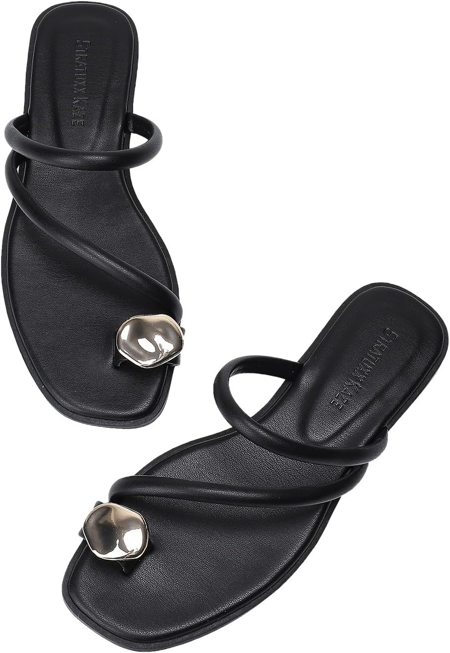 Women’s Toe Ring Thong Sandals Open Toe Slide Flat Sandals Casual Summer Flip Flop Flat Sandals