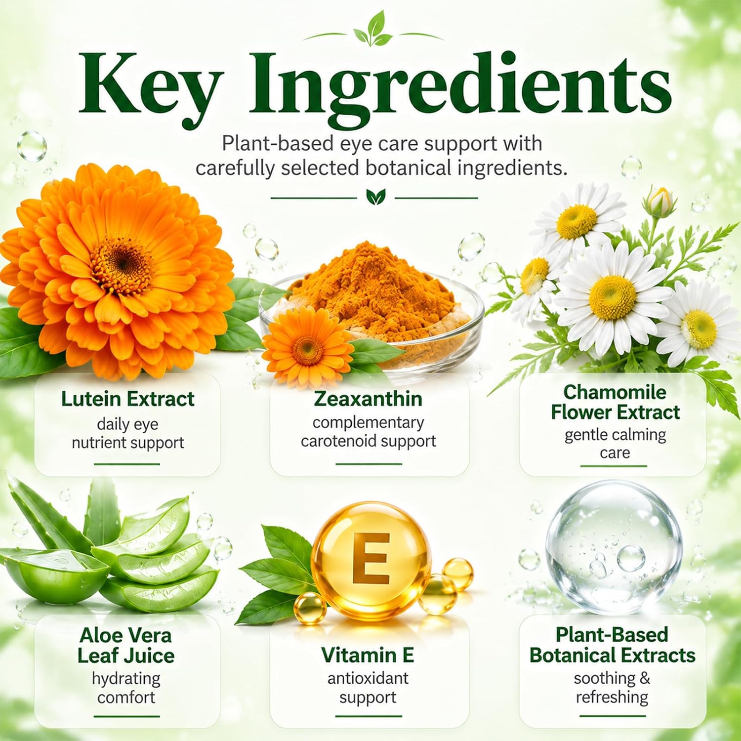 Lutein Eye Spray - Ultra-Fine Hydrating Mist with Marigold and Vitamin E