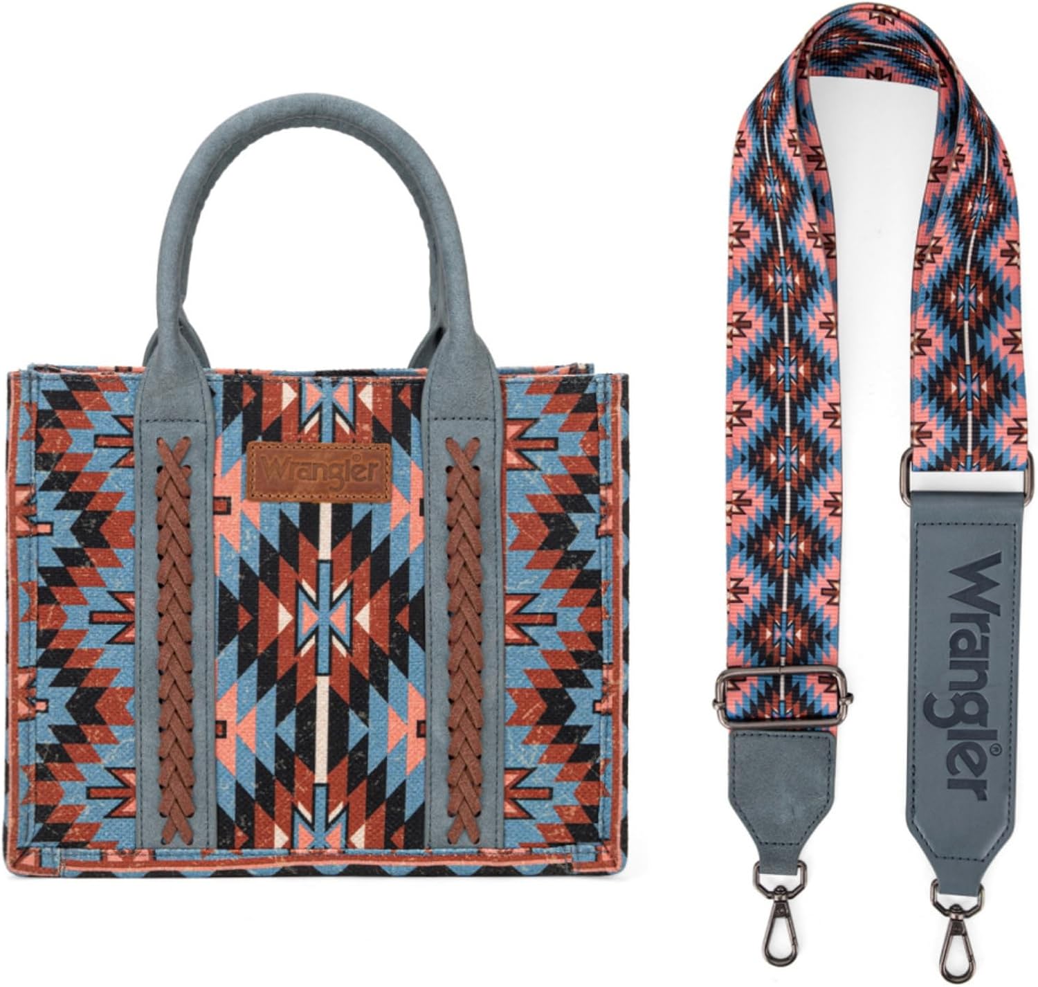 Montana West X Wrangler Tote Bag for Women Boho Aztec Shoulder Purse Top Handle Satchel Handbag