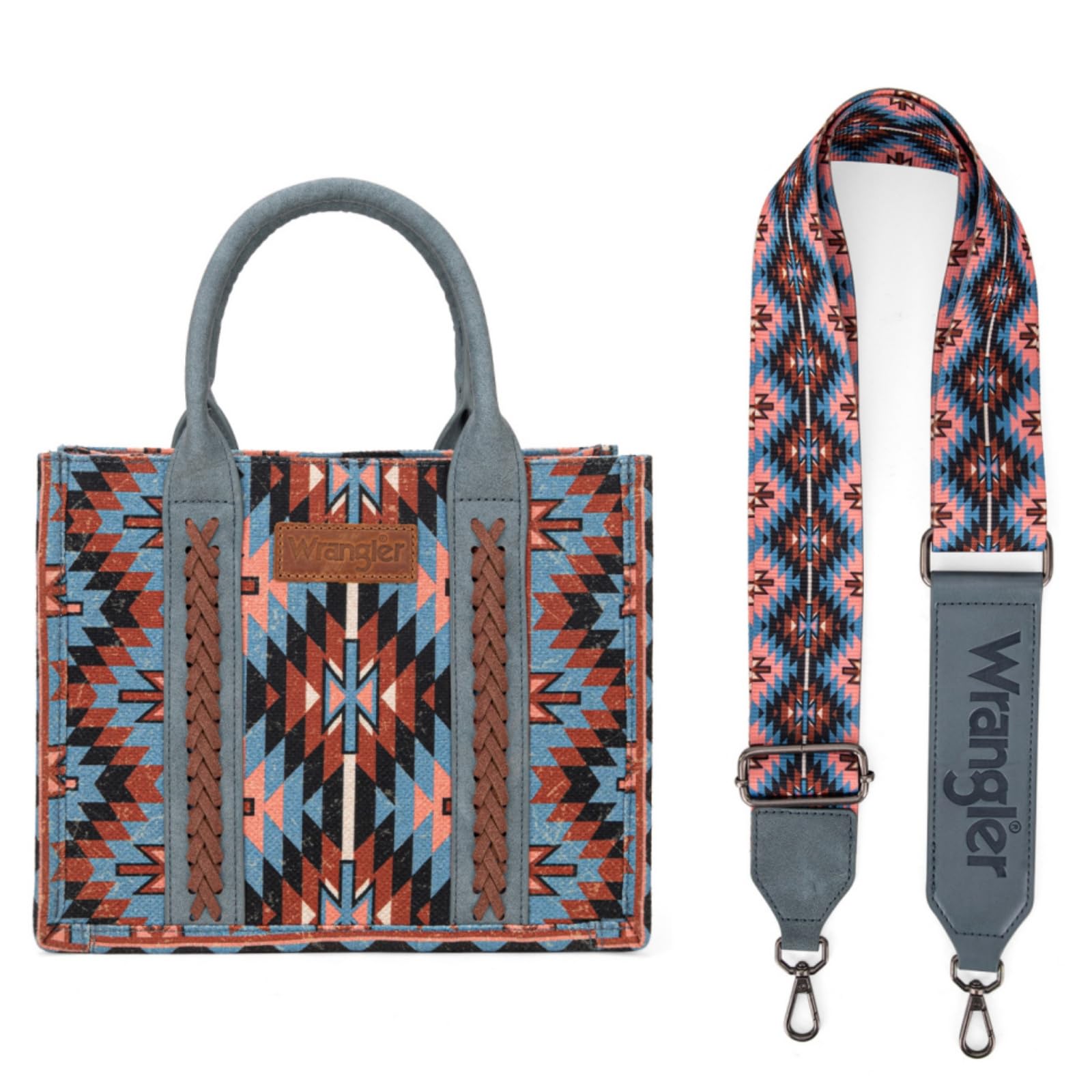 Montana West X Wrangler Tote Bag for Women Boho Aztec Shoulder Purse Top Handle Satchel Handbag