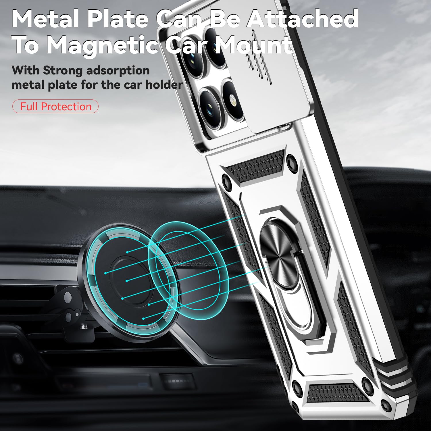 Asuwish Funda Para Xiaomi 14T Pro, Funda Con Protector De