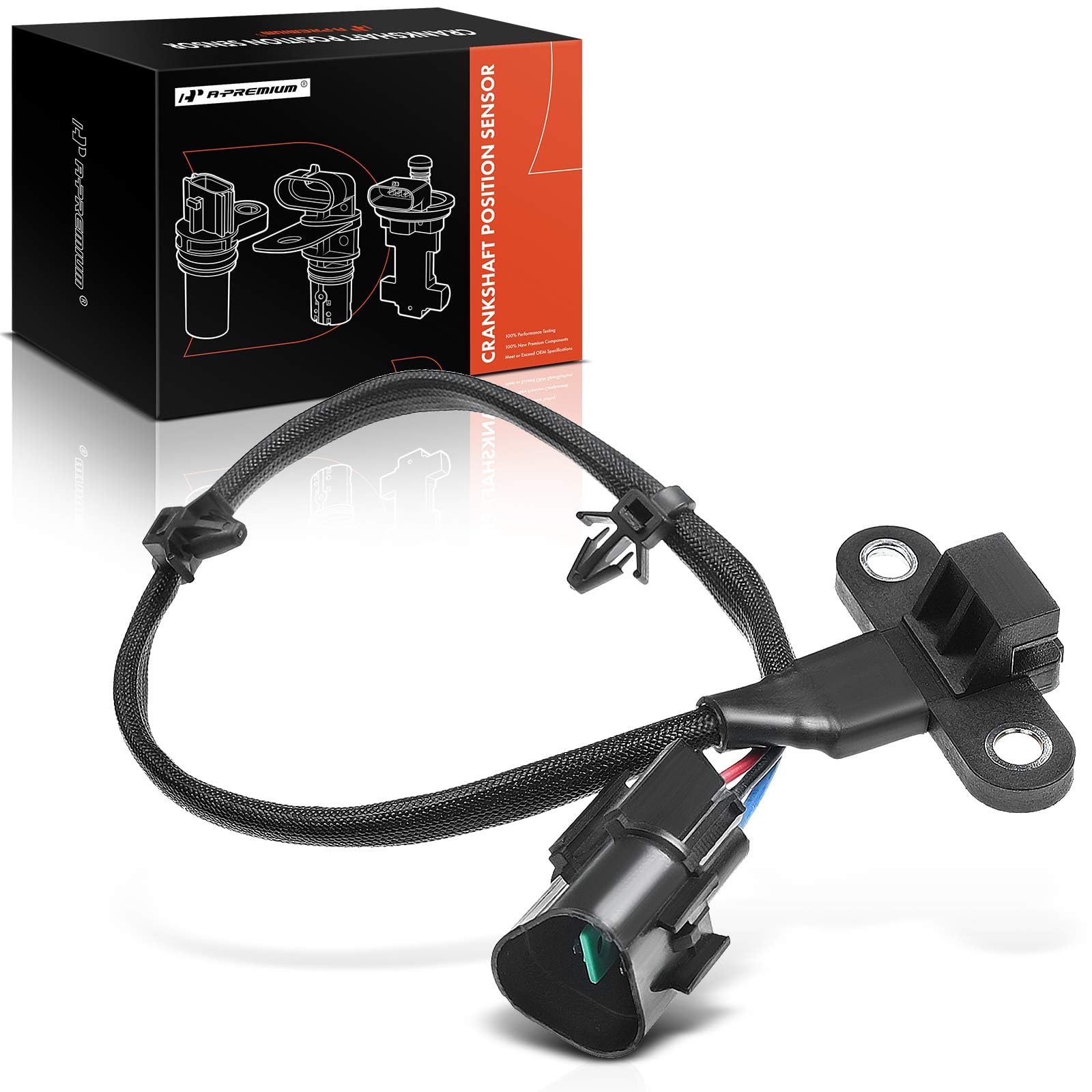A-Premium Crankshaft Position Sensor Compatible with Chrysler Sebring 2001 Mitsubishi Eclipse 2000 Galant 1999-2000 L4 2.4L Petrol