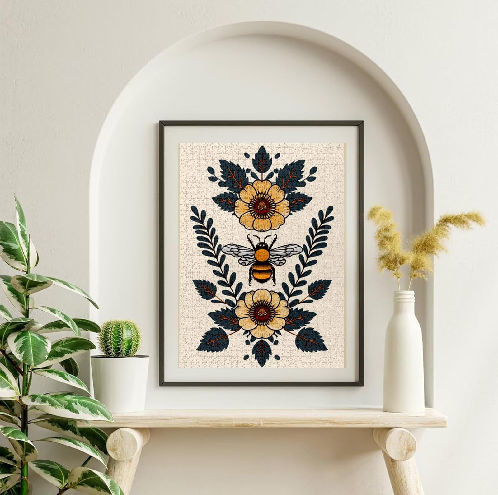 Puzzle Fleur 3000 Pièces Adultes, Puzzle 3000 Pièces pour Adultes et Enfants à Partir de 14 Ans, Abeille Puzzles Bois de Qualité Supérieure avec Une Boîte d'emballage Exquise, Cadeaux de Noël H-6589