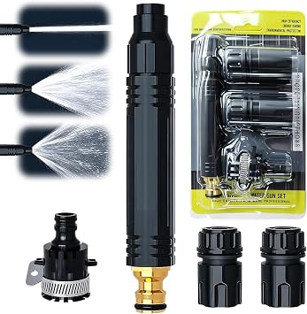 Home High Pressure Car Wash Water Gun, 2026 Upgraded Home High-Pressure Car Wash Water Gun with Booster,Multipurpose for Home Car Washing, Plant and Vegetable Watering, Featuring A Powerful Nozzle