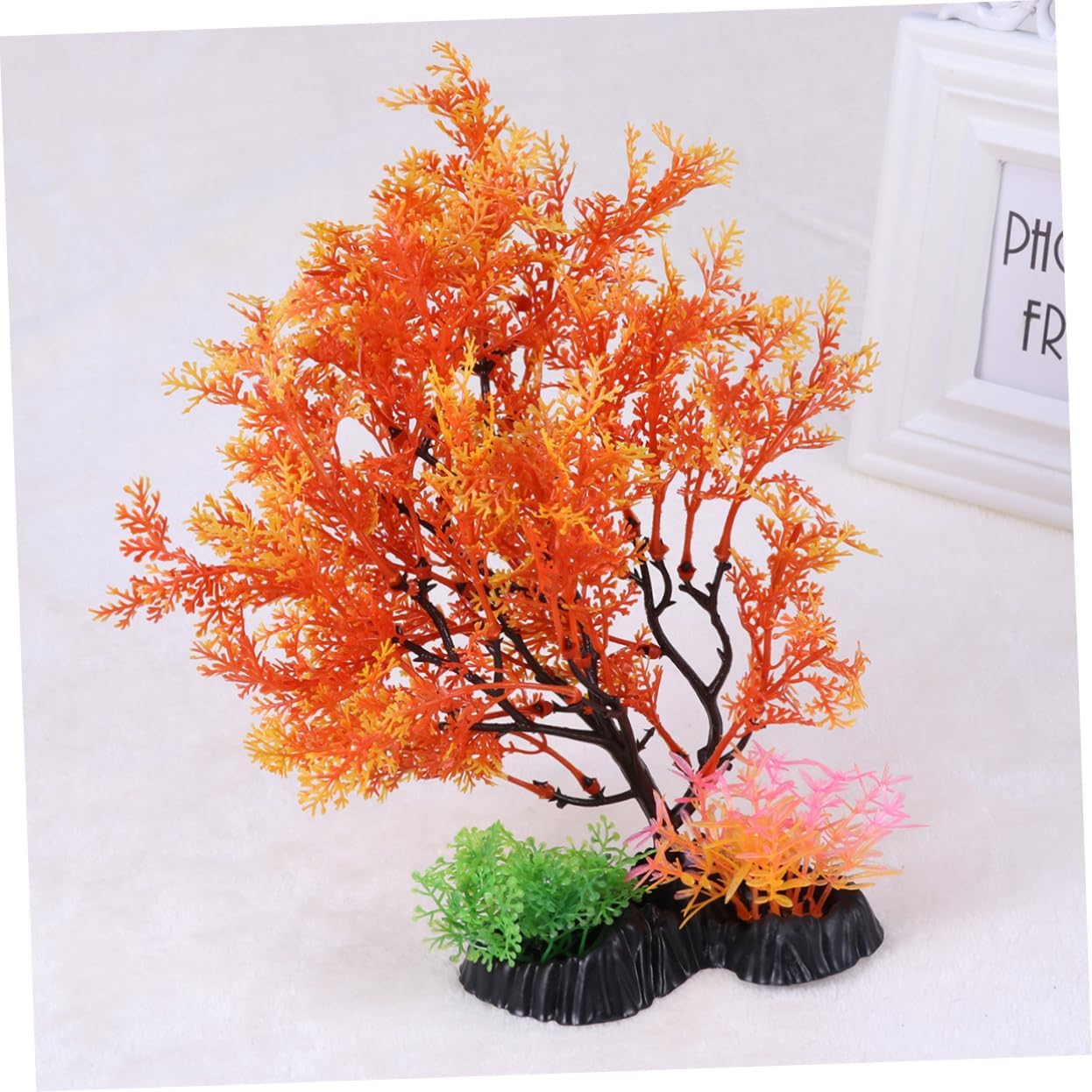3 Pcs Fish Tank Plant Tree Aquarium Decor Artificial Plastic Decor Ornament for Aquarium