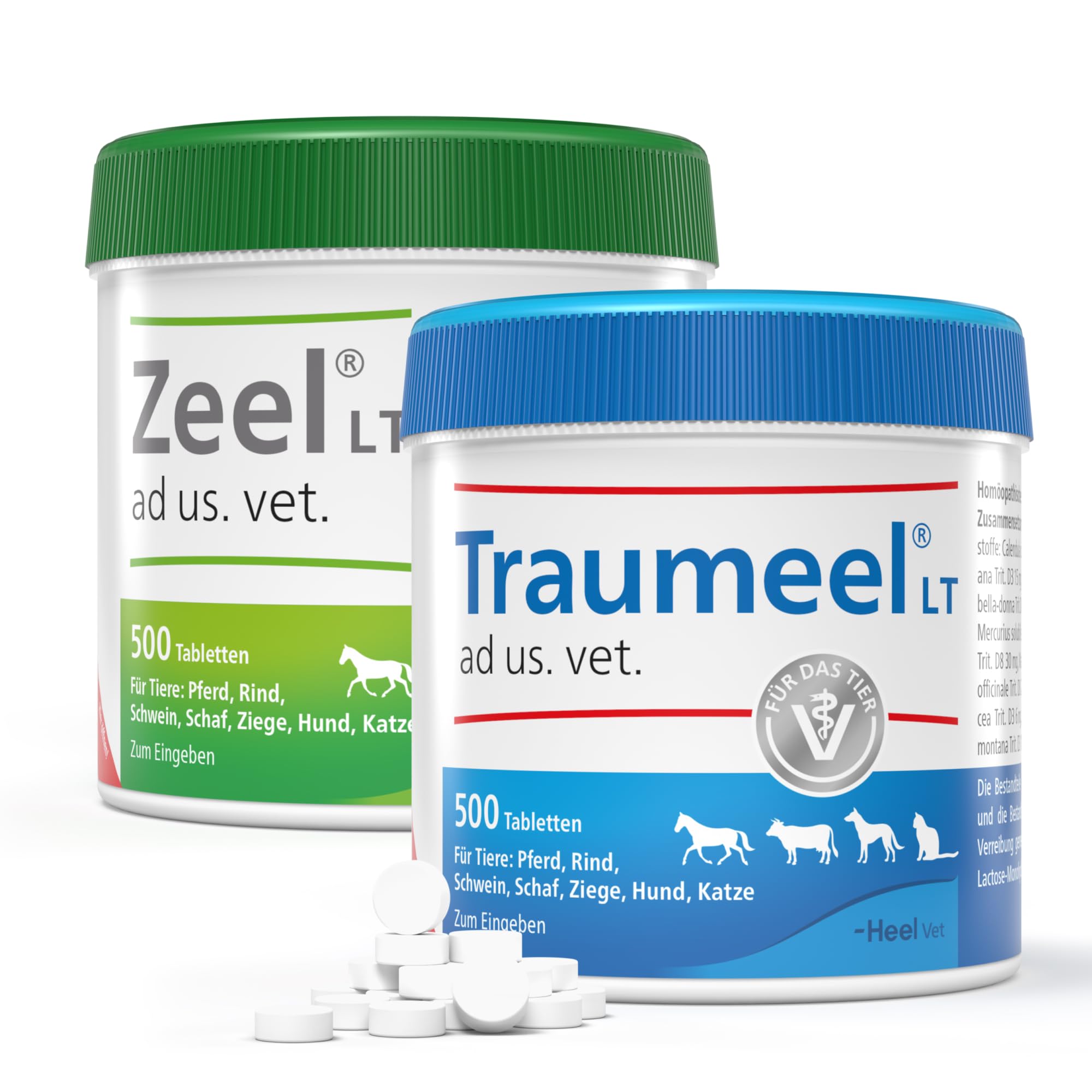 Traumeel LT & Zeel LT ad us. vet. 2x500 Tabletten, Tierarzneimittel | Unterstützung in aktiven Momenten & für langfristige Beweglichkeit, Natürliches Tierarzneimittel für u.a. Hunde und Katzen