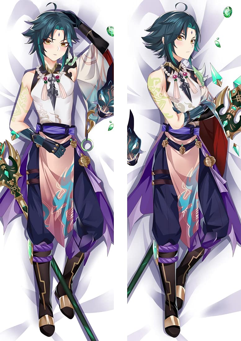 Game Genshin Impact Xiao Cosplay Dakimakura Pillow Case Hugging Body 150x50cm 21408