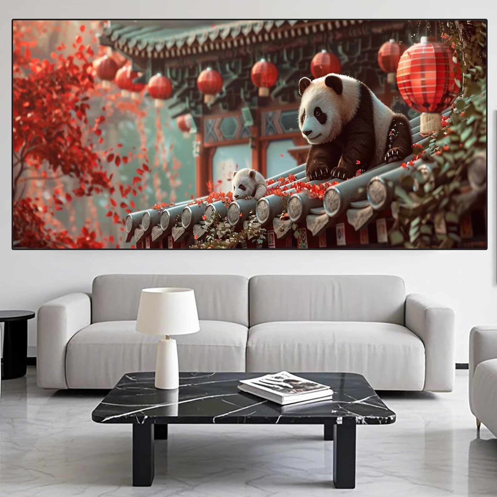 Panda Diamond Art Attic Diamond Painting Arts and Crafts dla dorosłych, zestawy do malowania diamentami 5D, dorosłych, Crysta, haft krzyżykowy, zestaw do haftowania dla początkujących, dekoracja