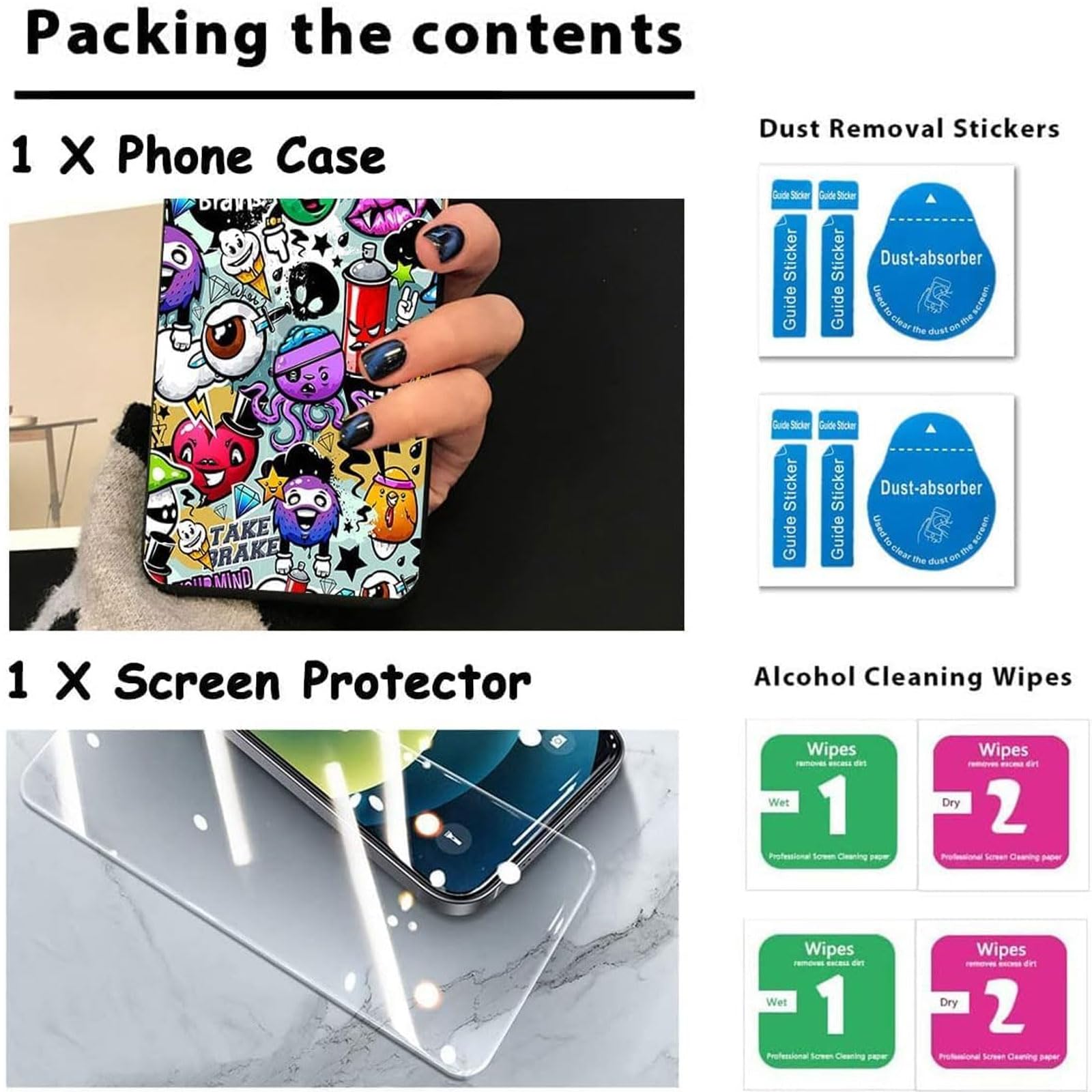 Moto G JDXHFF Cover Compatibile Con TCL 505 (6.75") Trasparente E 2 Pezzi Pellicola Protettiva In Vetro Temperato - Bumper Custodia Morbido Silicone Cover Tcl 505