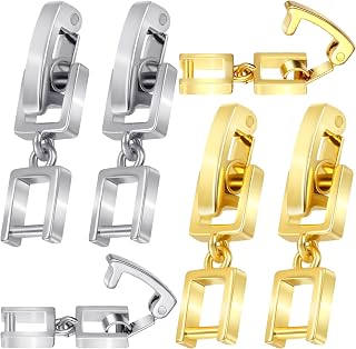 4pcs Necklace Bracelet Extenders, Foldover Watch Band Extension Clasp, Copper Extension Jewelry Clasps for Jewelry Making- Silver & Gold