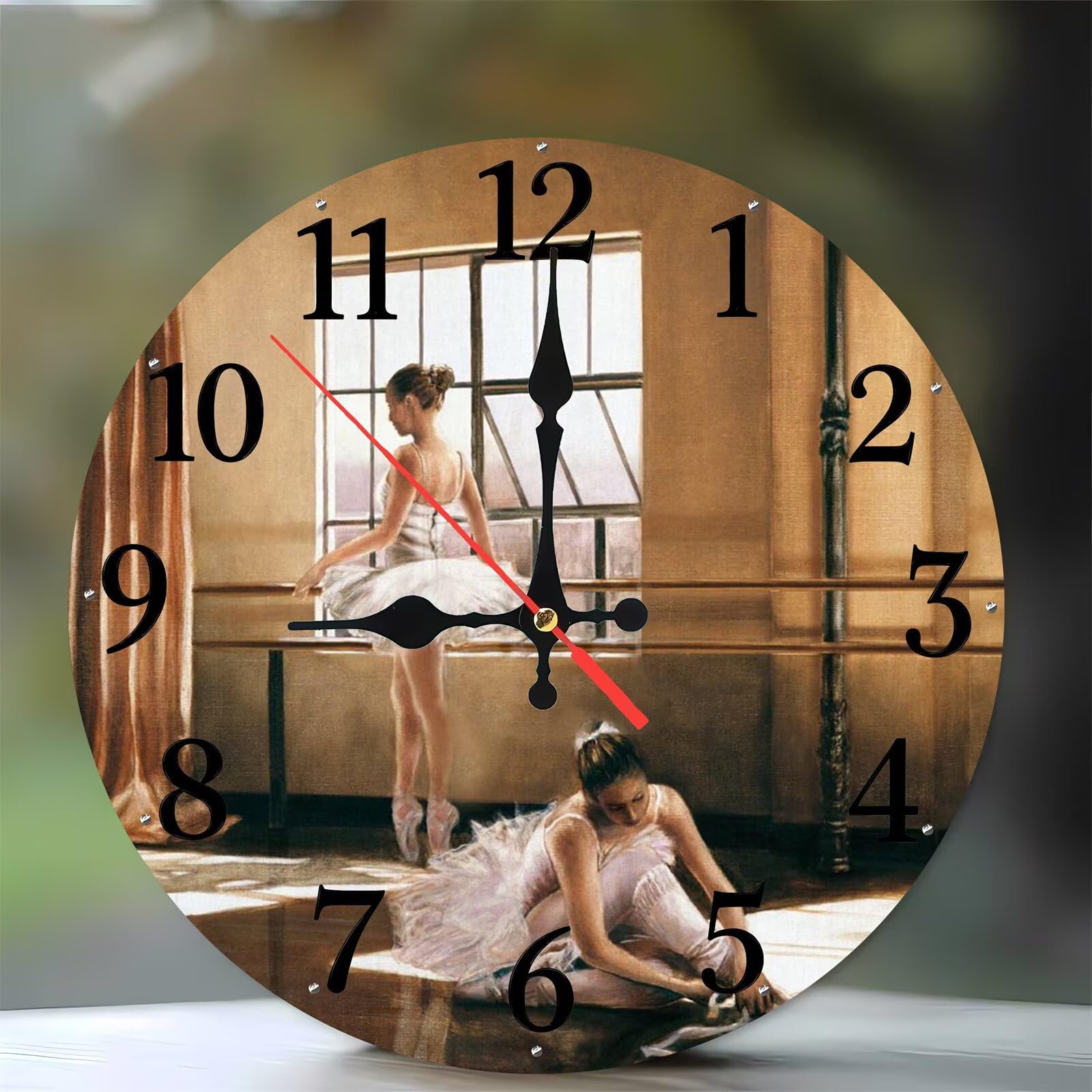 Horloge murale bois moderne 35cm pendule silencieuse salon et cuisine