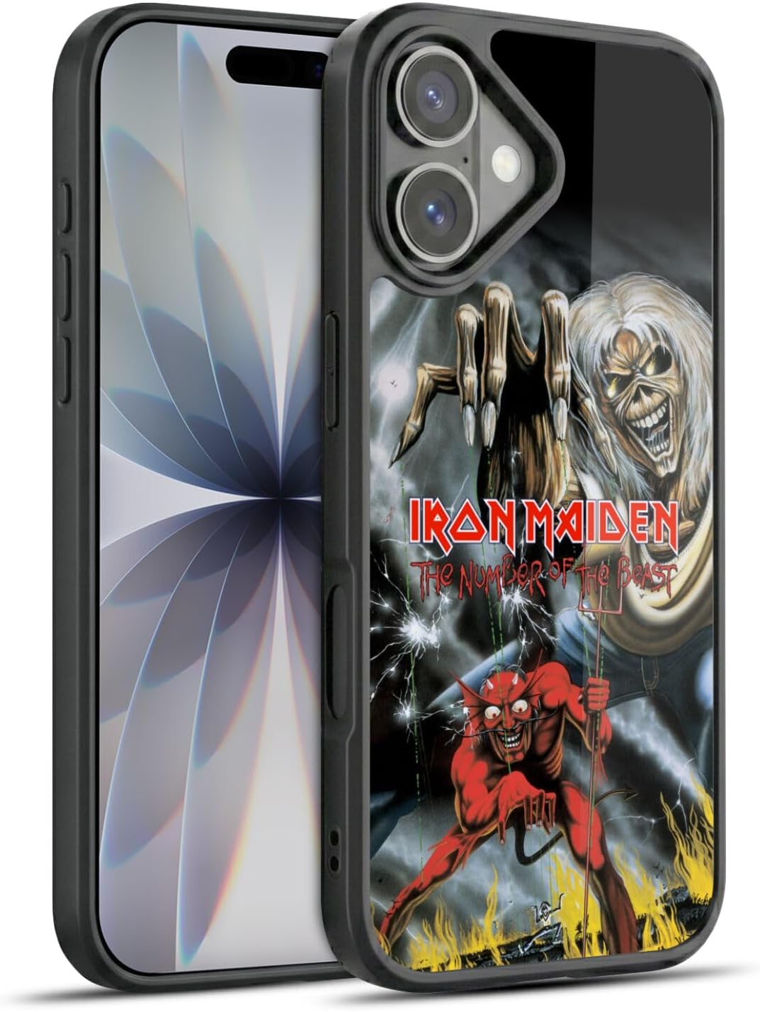 Head Case Designs Officially Licensed Iron Maiden The Number of The Beast Graphics Gel Armor Case [Military Grade Drop Protection] Compatible with Apple iPhone 17