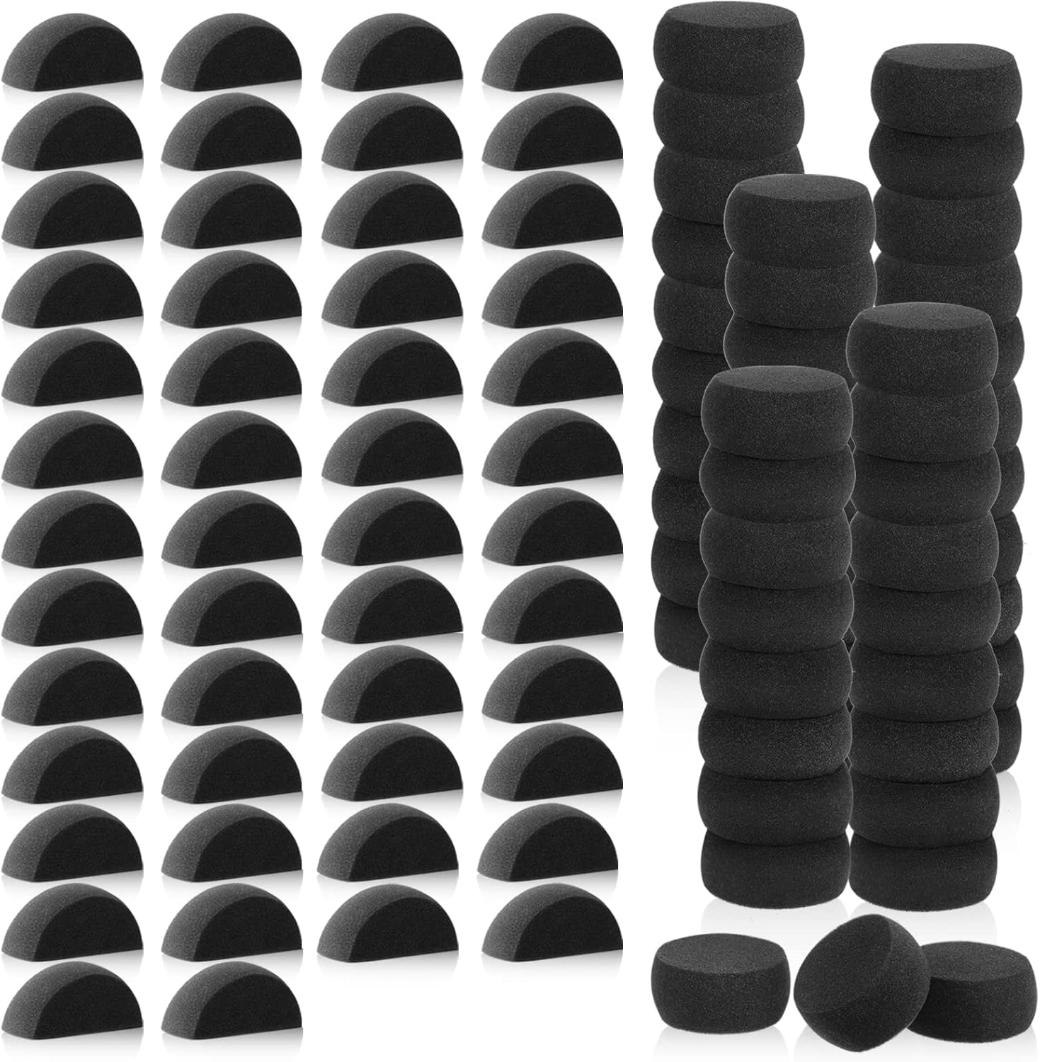 Face Painting Sponges Black Sponge Including Round Half